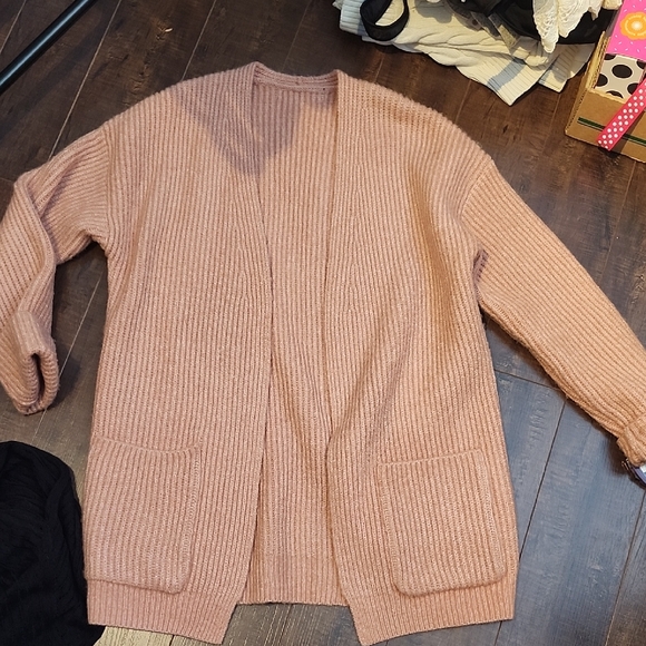 Sweaters - Cozy Pink Open-Front Cardigan